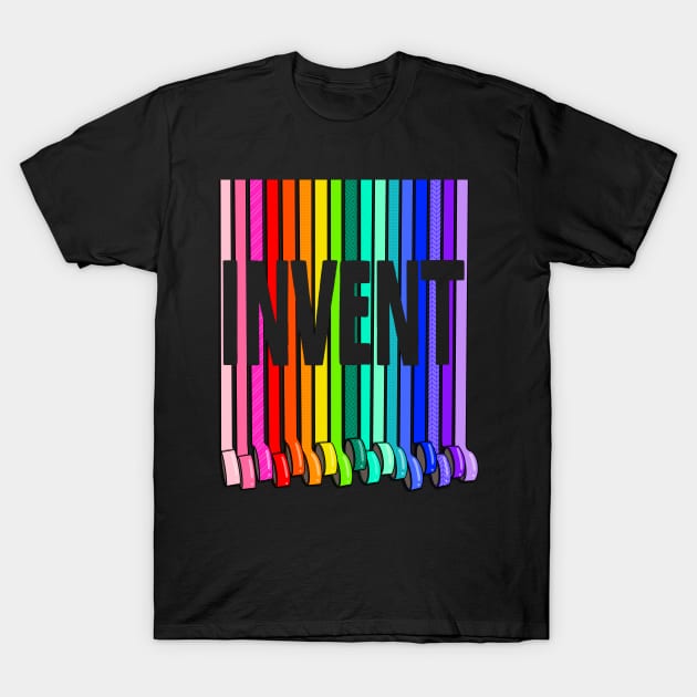 Invent with Tape in Rainbow Color T-Shirt by The Craft ACE